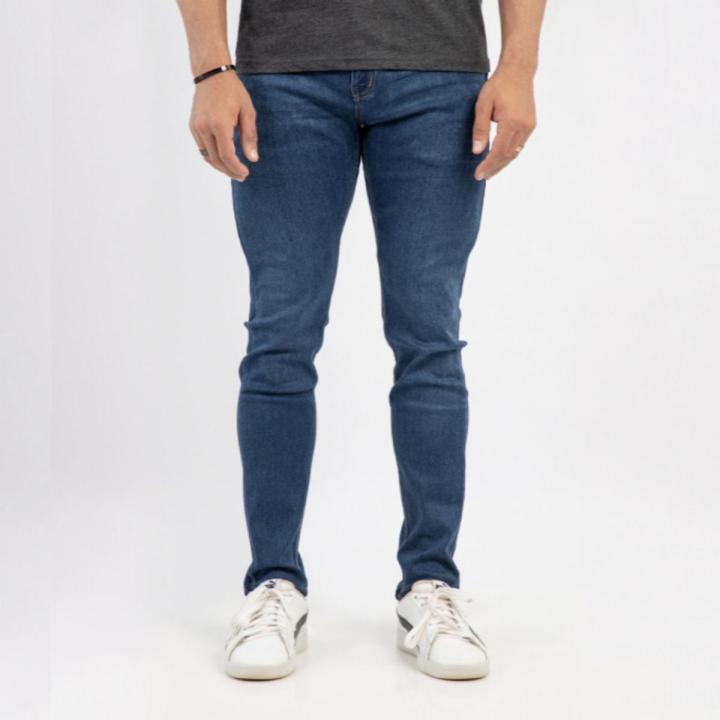 Men's Slim Fit Dark Blue Denim Pant - 1042