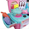 Kids pretend play pink/blue kitchen set with water circulation and dish washer toy 35*39*14 cm. 