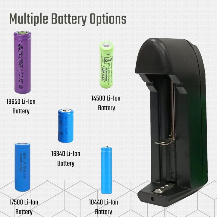 18650 Battery Cell Charger for 3.7V Li-ion TR IMR ICR 10440 14500 16650 14650 18350 18500 16340(SRC-155) Lithium Batteries Rechargeable Battery Cell Charger