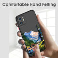 UCUC for Samsung Galaxy F23 M23 5G Back Cover Forest Scenery Frosted Transparent Hard Phone Case Shockproof Full Cover Camera Protect Case. 