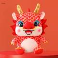 Chinese New Year Dragon Plush Toy Lunar New Year Decorative Ornament Stuffed Animal Doll for Kids. 