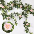 Artificial Rose Vines Artificial Floral Garland for Reception Office Wedding Engagement Ceremony. 