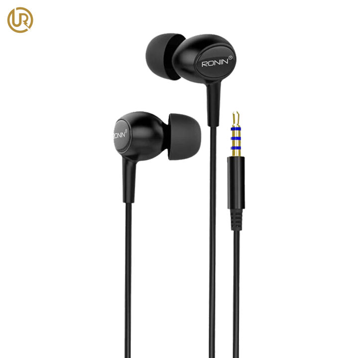 Ronin R9 / R-9 / R 9 Handsfree Original | Ronin R9 / R-9 / R 9 Handfree with Mic | High Bass Stereo Sound Wired Earphones for Gaming, Music & Calls | 3.5mm Jack Compatible with Android, Samsung, Oppo, Vivo & All Mobiles