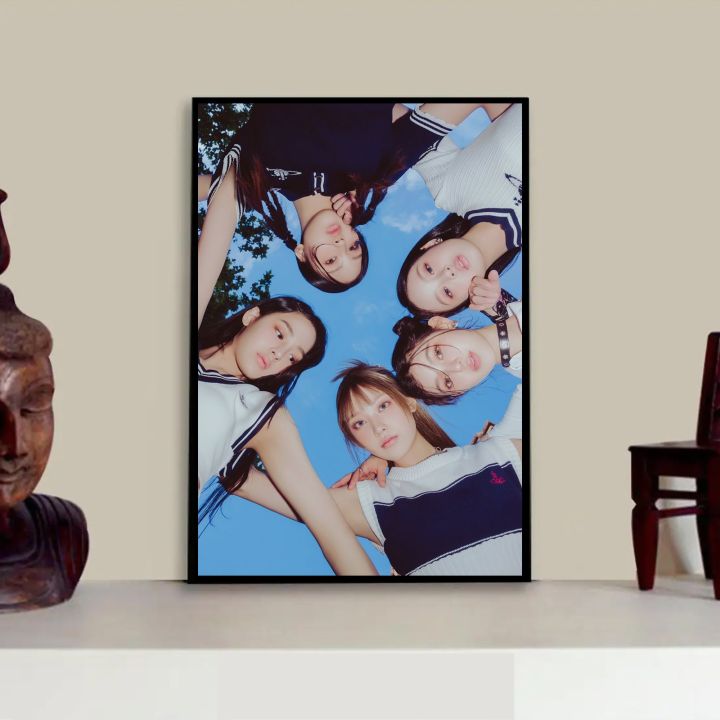 New Jeans Photo Frame for Korean Band Digital Printed Room Decoration at CustomizeGiftsPK