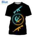 Summer new fashion shooter CSGO CS go t shirt 3D print men's short sleeve T-shirt hip hop unisex casual round neck sports tshirt. 