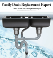 Kitchen Sink Waist Drainer Assembly, Single Double Sink Drain with Overflow Pipe 1/2 Inch Strainer Kit Removable Strainer Basket Sink Stopper Sealing Lid, Stainless Steel Sink Drain Hole Kitchen Sink Drainer Wire Drain Filter Sewer bucket coupling SS 304. 