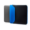 HP 14 Inch Black & Blue Reversible Neoprene Sleeve for Laptop/Chromebook/Mac. 