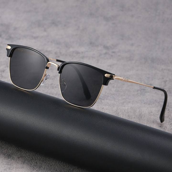 Vaneasel 1PC Hot Selling Retro Half TR90 Frame Metal Sunglasses Square Shades LuPettes de Soleil Men