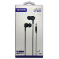 Ronin R9 Handsfree Earphones – Crystal Clear Sound, Lightweight, Noise Reduction, 1.2m TPE Cable. 