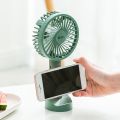 Handheld Small Desk Fan 3 Speed 1200mAh Cooling Fan USB Rechargeable Air Cooler Detachable Base for Home Office Travel Dormitory. 