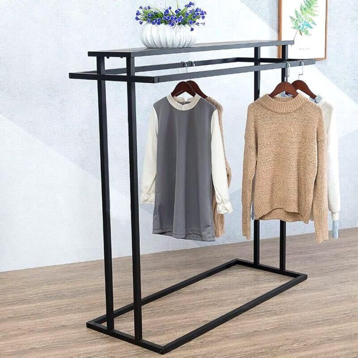 Freestanding%20Clothing%20Rack%20Large%20Capacity%20Wardrobe%20with%20Storage%20Shelf,%20Modern%20Display%20Stand%20Double%20Rail%20Coat%20Hanger%20for%20Bedroom,%20Hallway%20-%20Image%202