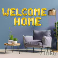 Welcome Home Foil Balloons Alphabets Set for Welcome Parties Decorations.. 
