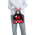 Cartoon Minnie Portable Lunch Boxes Waterproof Animated Polkadots Thermal Cooler Food Insulated Lunch Bag Kids School Children. 