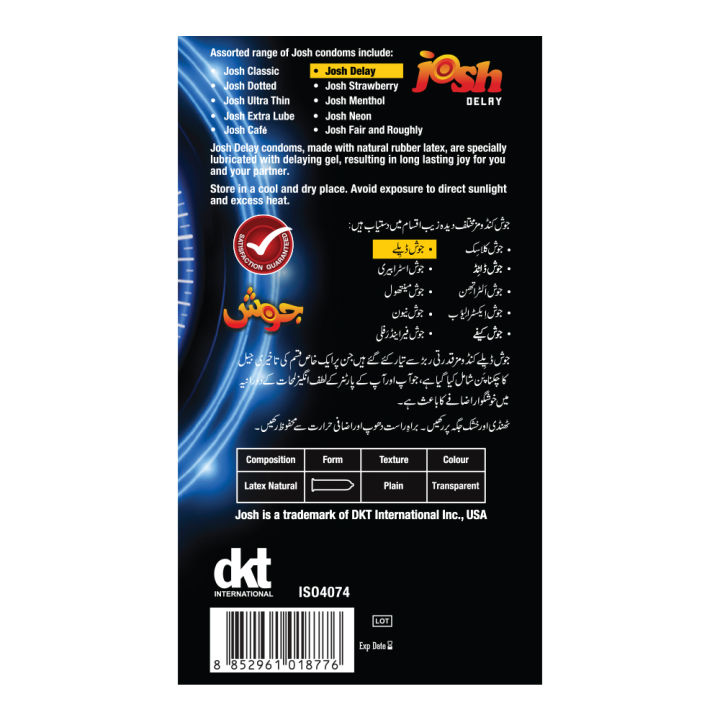 Josh%20D3lay%203s%20Condoms%20Ultra-Thin%20Ultra-Sensitive%20Latex%20Free%20Male%20Condoms%203's%20Pack%20-%20Image%202