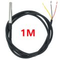 DS18B20 Temperature Sensor Module Kit Waterproof 100CM Digital Sensor Cable Stainless Steel Probe Terminal Adapter For Arduino. 