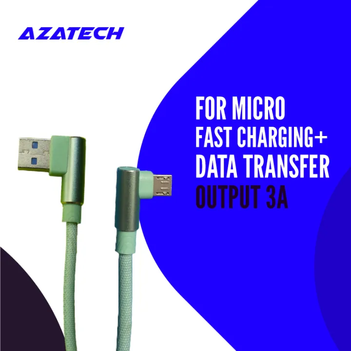 AzaTech%201%20Meter%20Micro%20USB%203.0%203A%20Fast%20Charging%20+%20Data%20Cable%20%20(Braided%20-%20L%20Shape%20-%2090%20Degree%20-%20Elbow%20-%20For%20Gaming%20And%20Use%20While%20Charging%20Comfortable%20Cable)%20For%20All%20Brands%20-%20Image%203