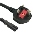 Power Cable Kettle Lead 2 Pin for Samsung / LG / HP LED LCD Smart TV Monitor Power Cord, Sony PlayStation 2 / 3 / 4 (PS2 / PS3 / PS4), Xbox One X, Slim Edition. 