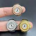 Quartz Watch Ring Round Dial Dazzling Rhinestone Round Watch Ring | Gift for girls | Gift for women. 