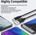 Branded Type C Fast Charging Cable For Android (10 ft.) - For All Type of Type C Phones - Black Color - Length 3 Meter. 