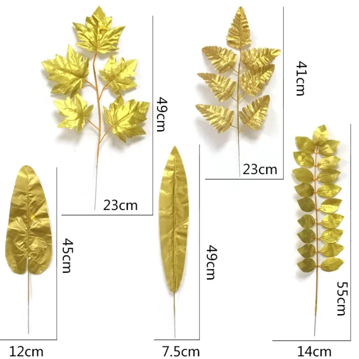 Artificial%20Plants%20Palm%20Leaves%20Plastic%20Gold%20Tropical%20Party%20Leaves%20Decorations%20Wedding%20Decor%20Simulated%20Golden%20Turtle%20Leaf%20-%20Image%206