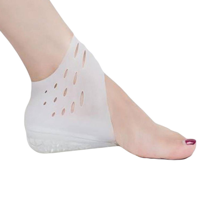 1 pair Invisible Socks Silicone Height Increasing Pad Heel Insole Cushion Soles Silicone invisible heel pad heightening pad Invisible insole brand new and high quality