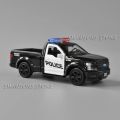 【Simple 3C】1:36 Car Model Toy Ford F-150 Raptor Police Patrol Wagon Pull Back Miniature Replica. 