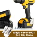 8 Pcs Replacement Belt Clip Hooks Hard Iron Driver Belt Clip Drill Clip Hook Tool with Screws Tool Parts. 