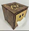 Wooden Smiley Face Tissue Box For Home & Office. 