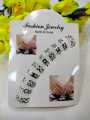 Pack of 10 - Adjustable Finger Rings For Girls - Golden Black and Silver Colour - Attractive Ring. 