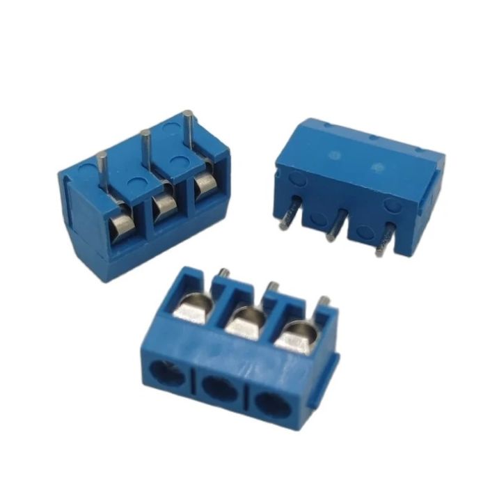 3pcs 3pins 5.08mm Blue Terminal block connector | Daraz.pk