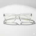 UrbanHive.pk Premium White Transparent Glasses for Men & Women – Trendy Oversized Chunky Square Shape Eyeglasses – Lightweight Anti-Blue Light Fashion Frames for Girls & Boys. 