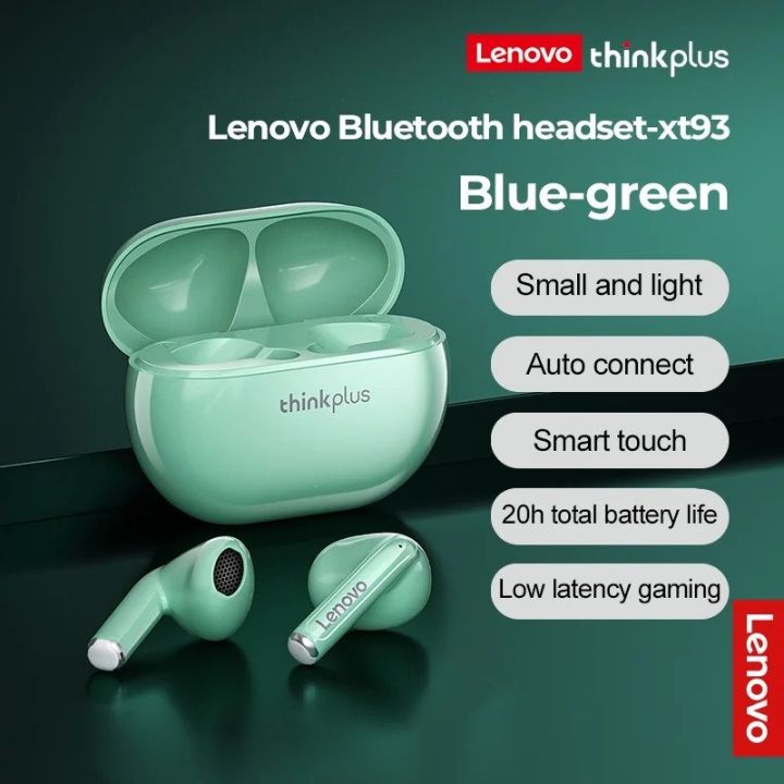 GENUINE Lenovo XT93 Bluetooth 5.0 Headphones Wireless Earphones Waterproof Earbuds Touch Control with Dual HD Mic Long Standby Headsets