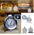 Oven Thermometer 50-300°C/100-600°F, Oven Grill Fry Chef Smoker Thermometer Instant Read Stainless Steel Thermometer Kitchen Cooking Thermometer for BBQ Baking. 