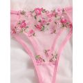 【Happier】 Lingerie 1 Pcs Floral Embroidery Underwear Transparent Lace Short Skin Care Kits Delicate Fairy Set Woman 2 Pieces. 