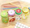 New Arrival 450ml Transparent Fruit Juice Cool Drink Glass Cup Mug Mason Jar Lemon Bottle with Cover Straw Sport Water Bottle. 