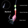 Luminous Saltwater Baitiao Fishing Sardine Mackerel Pesca Fishskin String Hooks For Freshwater Feather Lures Artistic Fishing Lures Shrimp Skin Hook Artificial Feather Bait Feather Fishing Hook. 