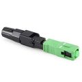 10Pcs Sc/Apc Fiber Optic Connector Embedded Single Mode Component Fiber Optic Quick Connector-Black + Green. 