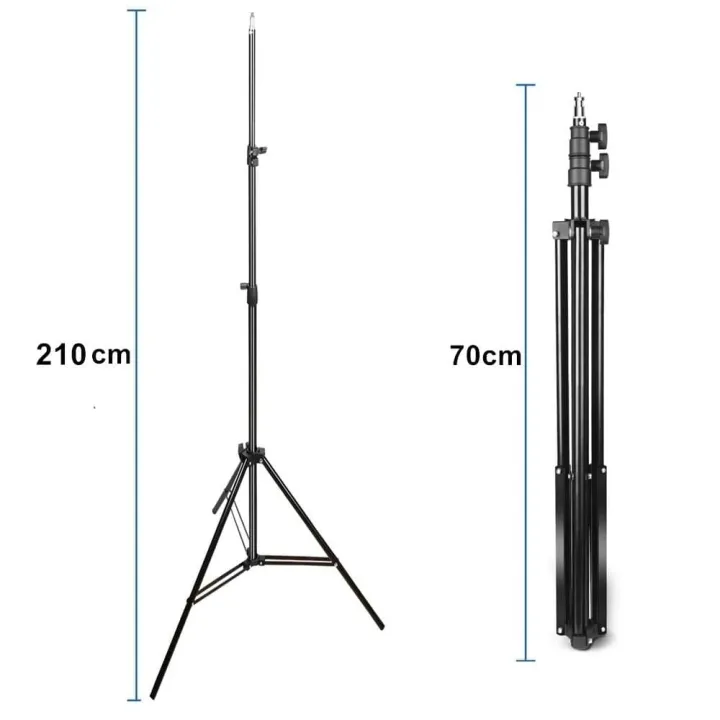 7%20Feet%20Tripod%20Photography%20Light%20Camera%20Stand%20Adjustable%20Height%20With%201/4%20Screw%20Head%20For%20Ring%20Light%20-%20Image%204