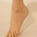 【Shop Now and Save】 Fashion Boho Double Heart Anklet Hollow Out Colorful Bling Hollow Out Love Foot Chain\ Foot Chain Geometric Leg Chain Summer.