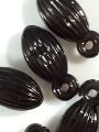 Cute Black Tiny Oval Tussle Pendent Acrylic Plastic Beads – Pack of 40 gms. Versatile for DIY Jewelry, Craft Projects, Dress Accessories, Home Decorative Ideas.. 