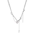 Romantic Peach Heart Sweet Cool Thorn Love Pearl Necklace Women's Advanced Design Sense Special Interest Light Luxury Personalized Clavicle Chain Fashion. 