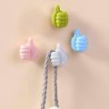 Adhesive Wall Hook  Multipurpose Wall Mounted Silicone Thumb Holder Bedroom,Cable Wire Holder Multicolor. 