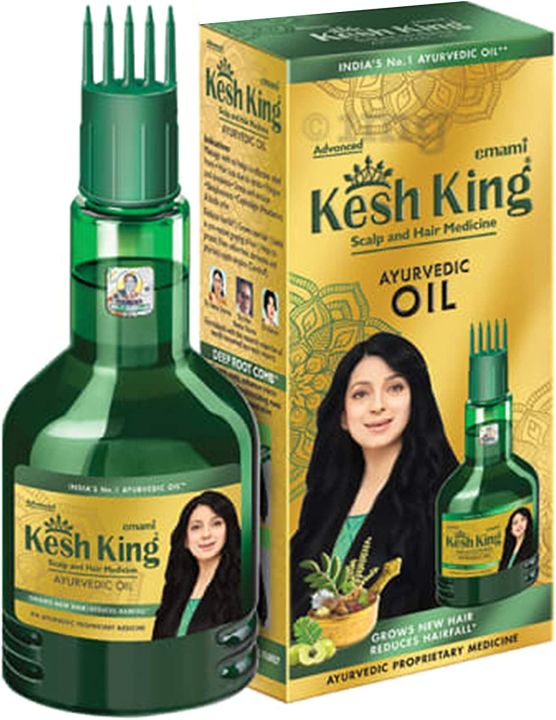 Kesh King Ayurvedic Hair Oil | Herbal Oil with Bhringraj & Amla | Enhance Hair Growth | Reduce Hairfall | Nourishes Scalp | Provides Long & Thick Hair
