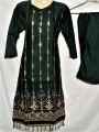 2 piece stitched linen dress for girls .new style, new design. 