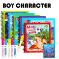 Magic Water Coloring Book for Kids Reusable Magic Water Quick Dry Book Water Coloring Book Doodle with Magic Pen Painting Board for Children Education Drawing Pad. 