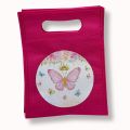 BUTTERFLY THEME FABRIC MATERIAL GOODY BAGS ( PACK OF 10 ). 