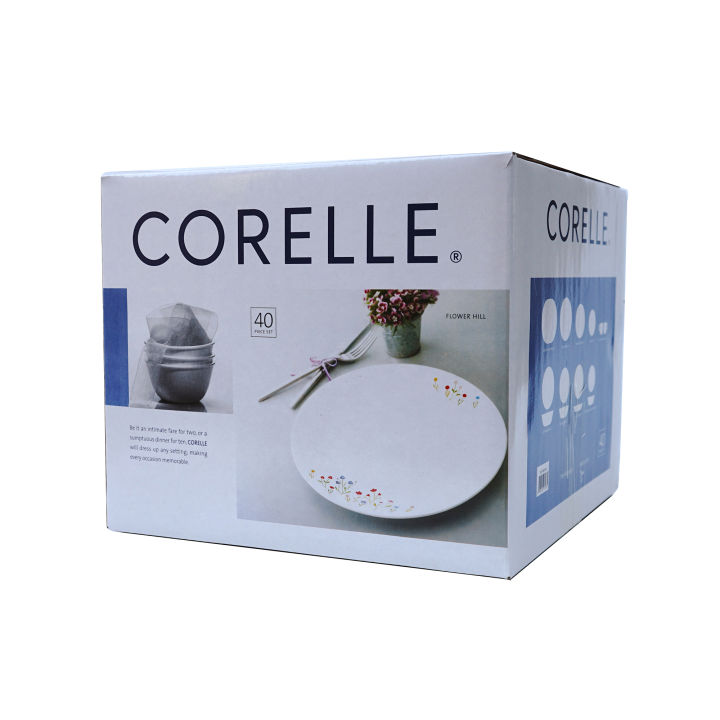 CORELLE%2040-piece%20Dinner%20Set%20-%20Flower%20Hill%20-%20Image%204