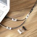 40 Pieces Self-Adhesive Cable Clips Organizer - Transparent, Cord Management, Easy Installation. 