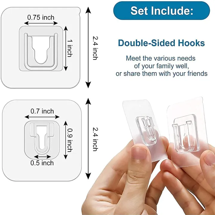 Wall%20Hooks%20Magic%20Transparent%20Sticker%20Self%20Adhesive%20Double%20Side%20Pack%20of%2005%20Pair%20(Male/Female)%20-%20Image%207