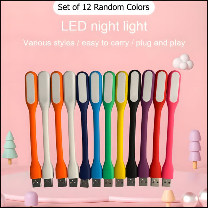 12Pcs Mini Portable USB LED Light Lamp For Power Bank Computer Notebook Laptop Reading